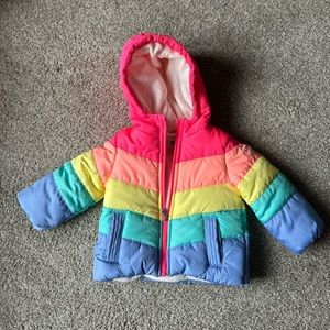 OshKosh B'Gosh chevron rainbow striped winter coat